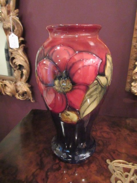 Moorcroft Clematis Flambe Glazed Vase