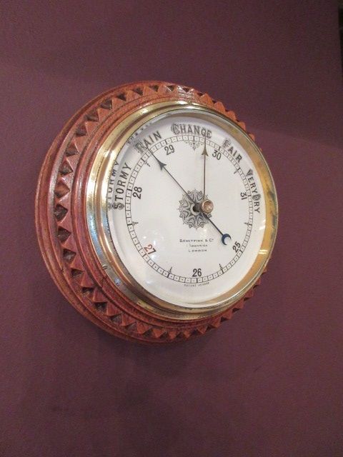 Antique Polished Oak Benetfink of London Barometer