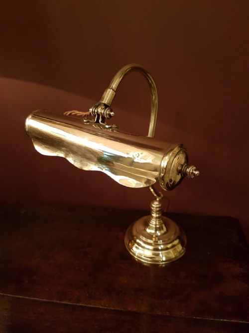 Edwardian Brass Adjustable Desk Lamp