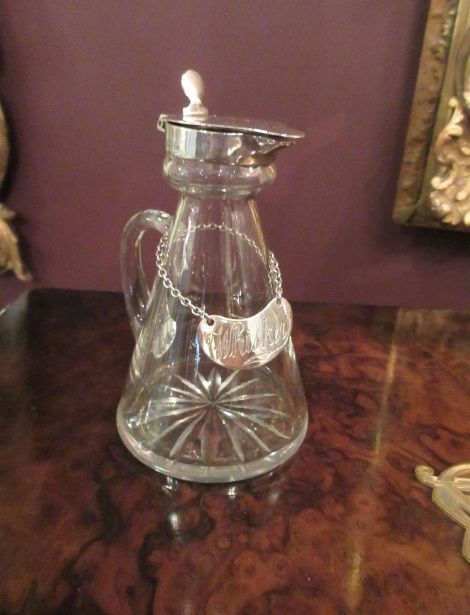 George V Silver Topped Whisky Noggin Decanter