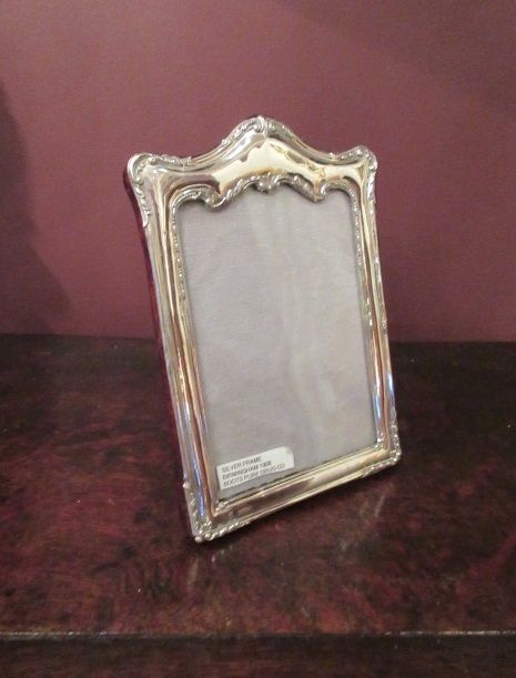 Antique Silver Shaped Top Photo Frame