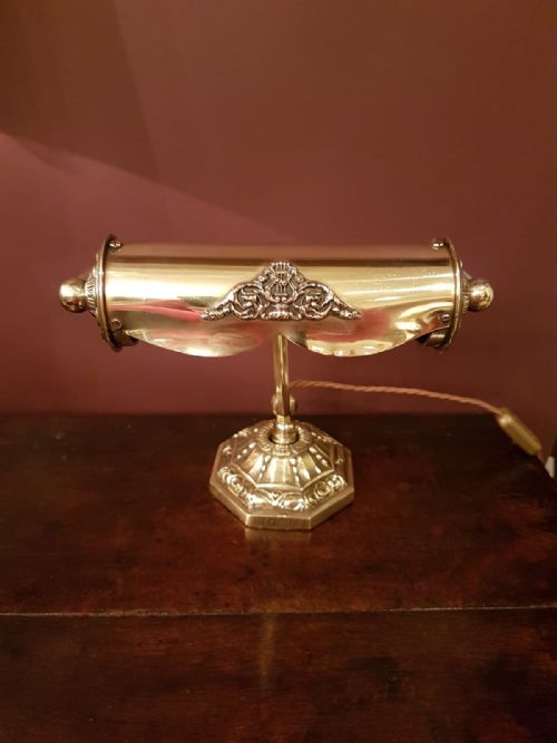 Superb Edwardian Brass Adjustable Desk Lamp