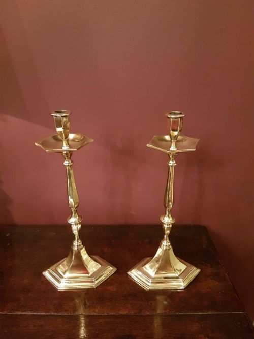 Pair of Regency Period Brass Candlesticks