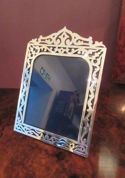 1930'S Silver Fretwork Photo Frame