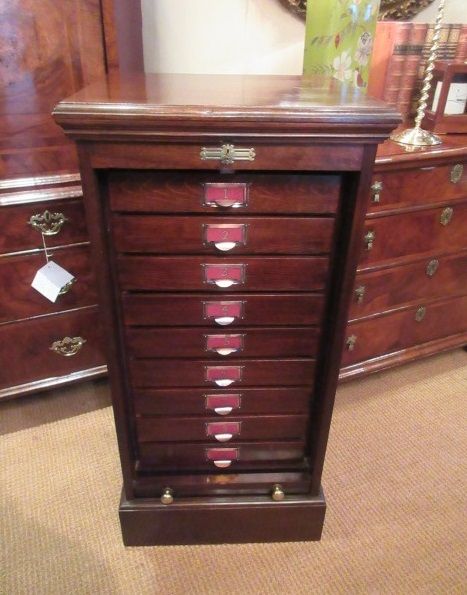 Top Quality Antique Polished Mahogany Filing Cabinet