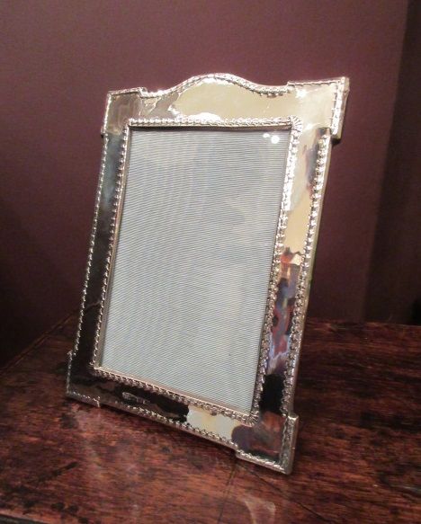 Edwardian Antique Silver Shaped Photo Frame