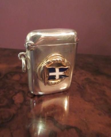 Edwardian Silver 'Life Buoy' Vesta Case