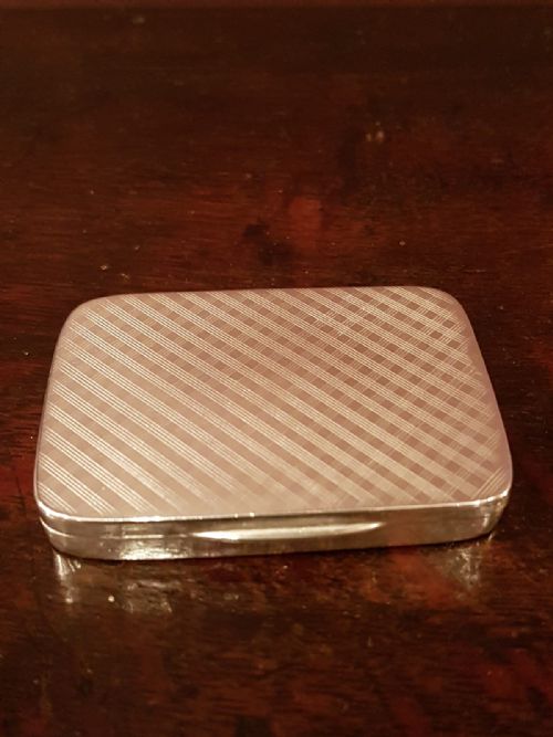 Antique Silver Engraved Table Vesta Case