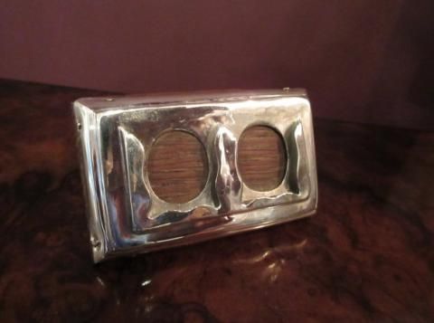 Edwardian Period Silver Double Stamp Holder