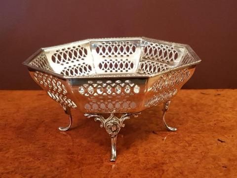George V Period Silver Bon Bon Dish