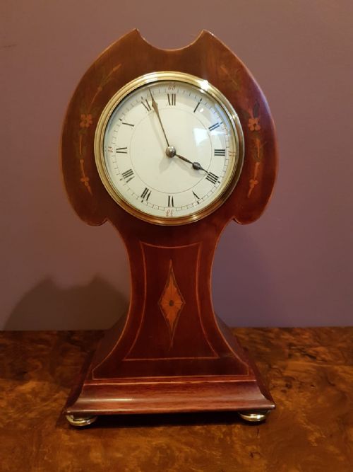 Top Quality Edwardian Inlaid Mahogany Mantel Clock