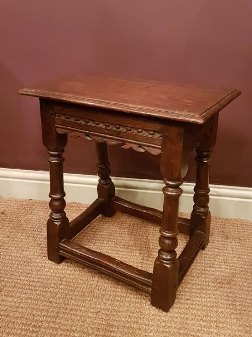 Antique George I Style Oak Joint Stool