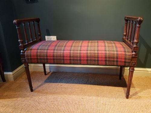 Fine Antique  Early Victorian Mahogany Double Stool