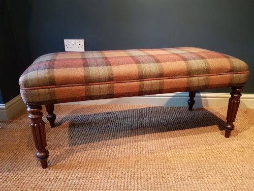 Antique Regency Mahogany Double Upholstered Stool