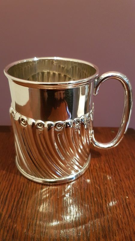 Antique Silver Christening Mug by William Comyns