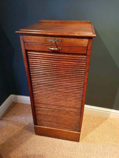 Antique Solid Oak File Cabinet