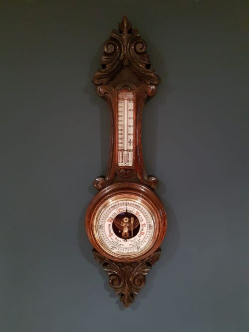 Superb Small Aneroid Barometer with Skeletonised Movement