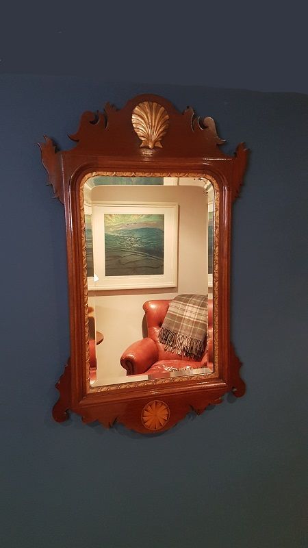 Antique Mahogany Sheraton Mirror