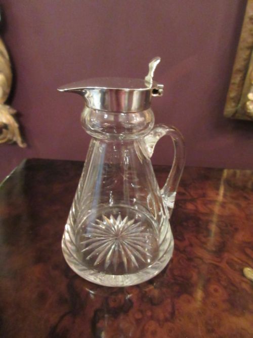 Antique Solid Silver Whisky Noggin Decanter