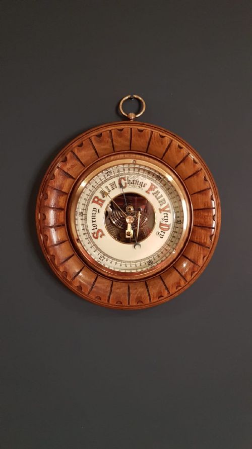 Antique Victorian Walnut Cased Barometer
