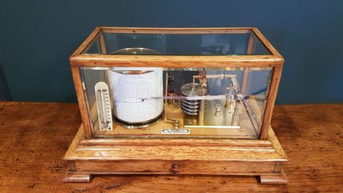 Superior Quality Victorian Oak Barograph