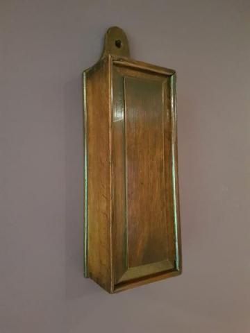 Antique George III Oak Candle Box