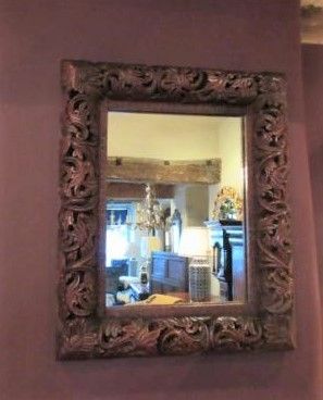 Late 19th Century Foliage Carved Wall Mirror