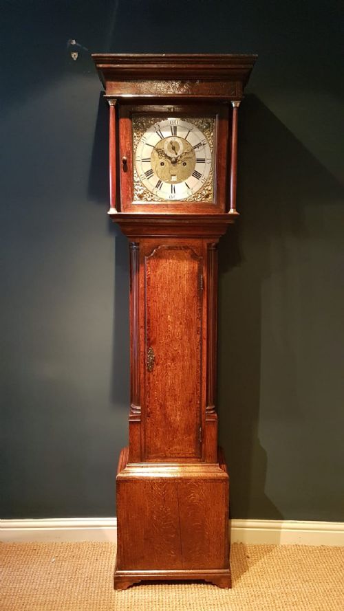 Superb George III Oak 8 Day Preston Longcase Clock
