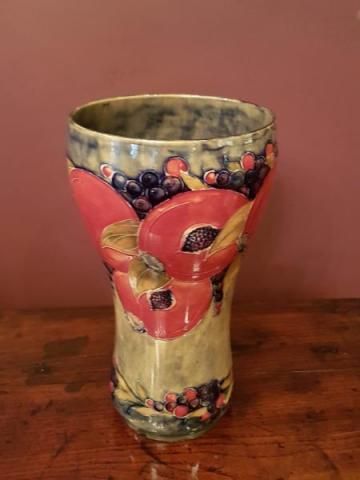 Superb Early Moorcroft Ochre Ground Pomegranate Vase