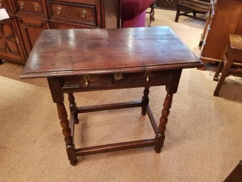Antique George I Period Oak Side Table