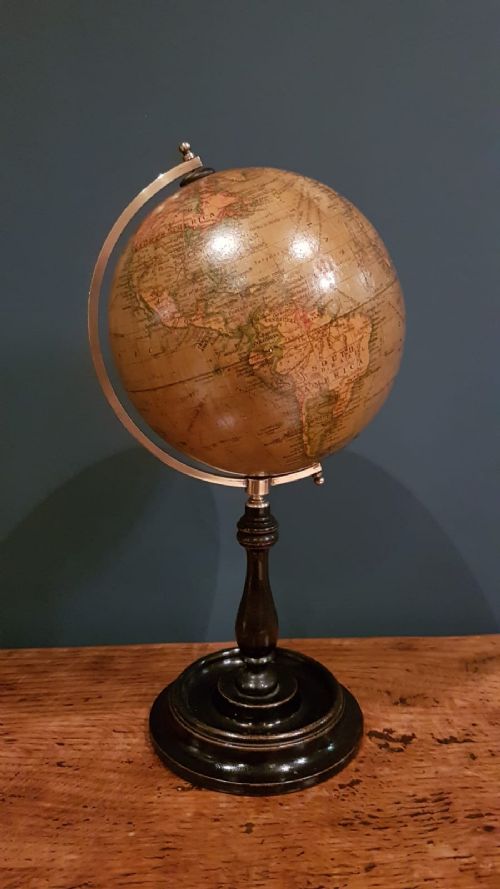 Antique 1920'S Geographica 6" Terrestrial Globe