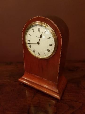 Unusual Flared Base Edwardian Mantel Clock