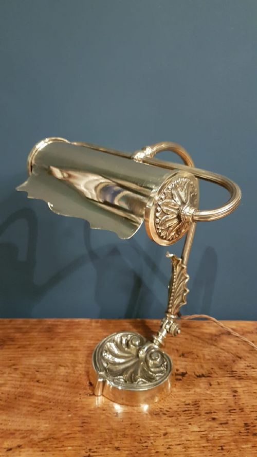 Superb Antique Brass Adjustable Desk Lamp