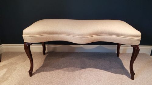 Early Victorian Rosewood Saber Leg Serpentine Stool