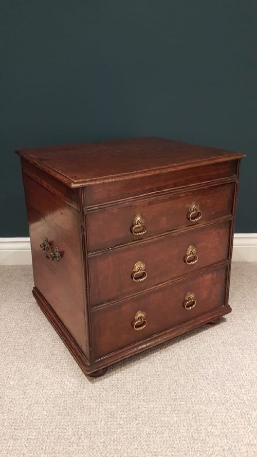 Antique Early Georgian Oak Box Coffer