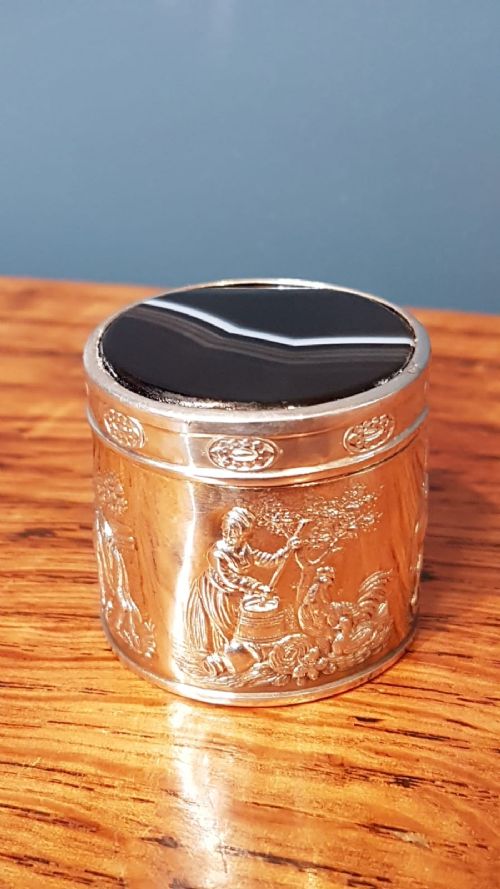 Superb Quality German Silver Agate Top Box