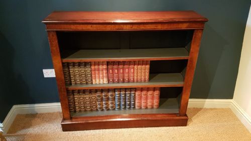 Victorian Walnut Open Bookcase