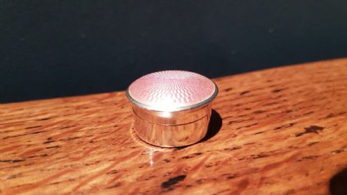 Antique Silver and Enamel Pill Box