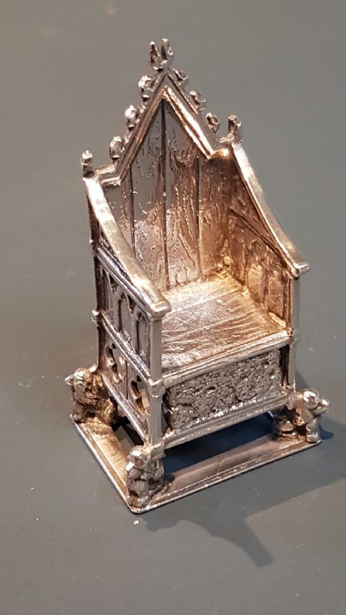 King Edward VII Silver Coronation Commemorative Throne
