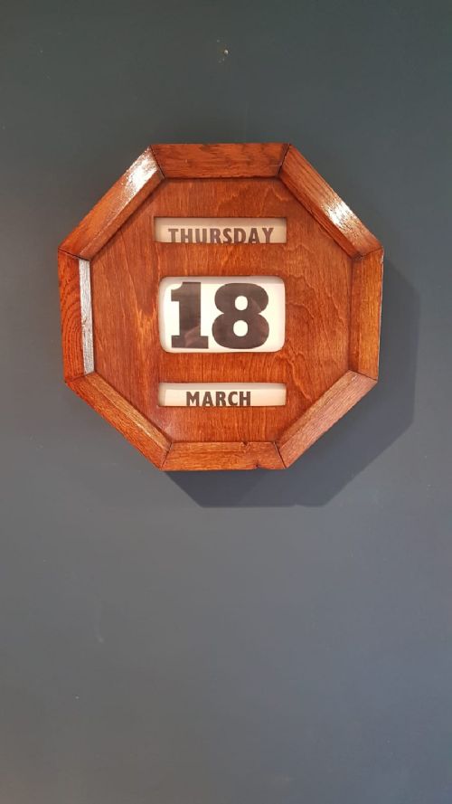 1920'S Oak Perpetual Wall Calendar