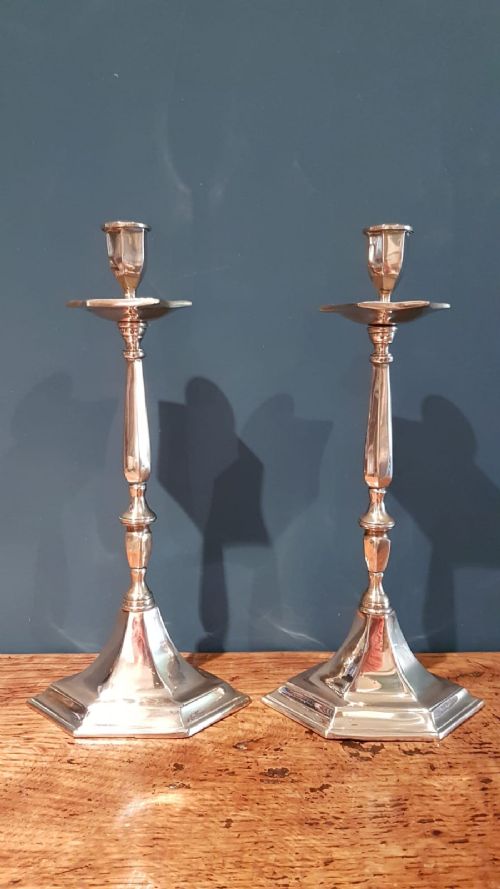 Pair of Superior Quality Victorian Cast Brass Candlesticks