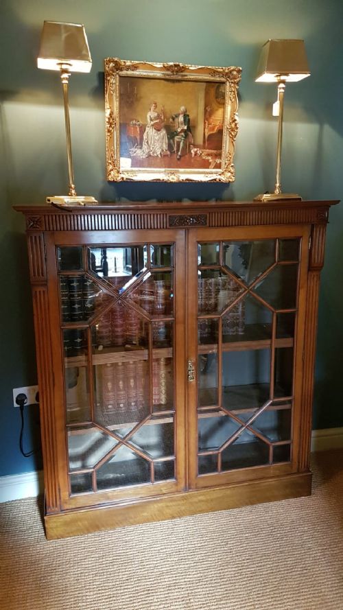 Victorian Walnut Glazed Bookcase
