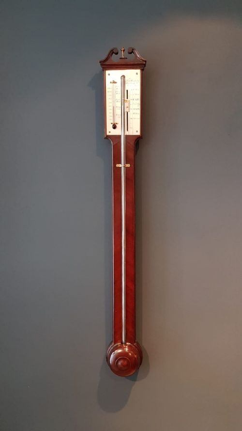 Fine George III Mahogany Stick Barometer