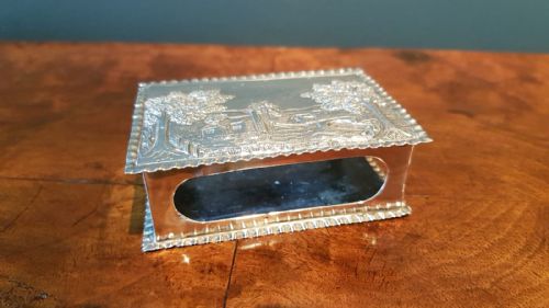 Victorian Edinburgh Silver Match Box Cover