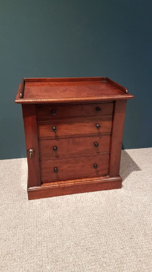 Victorian Mahogany Table Top Wellington Chest