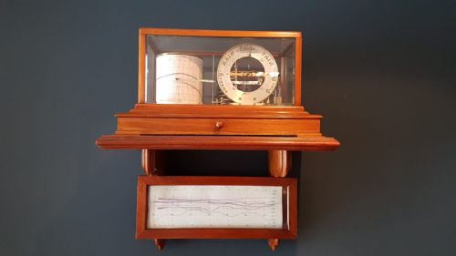Rare Antique Barograph and Wall Bracket