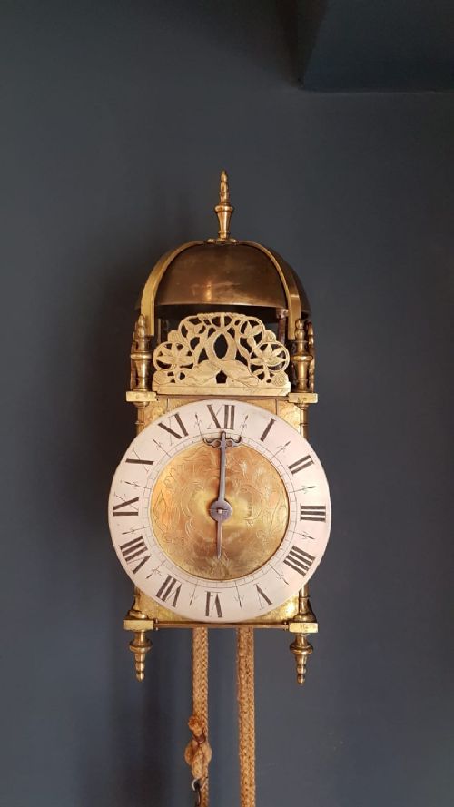 George II Antique Verge Lantern Clock