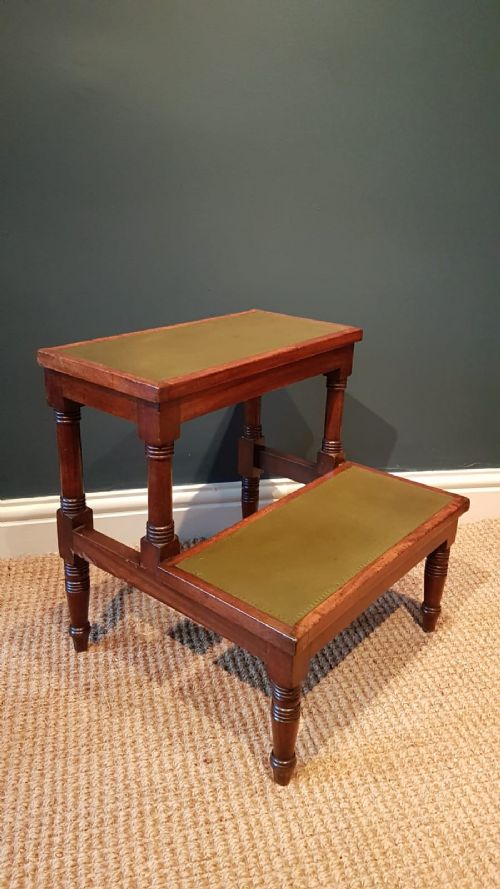 Set of Regency Mahogany Library Steps