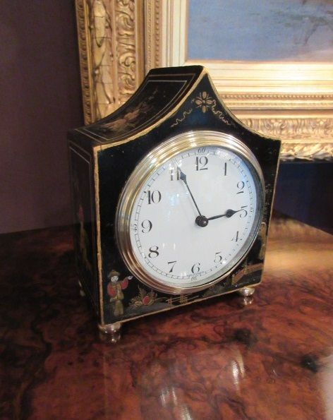 Small Antique Chinoiserie Mantel Clock