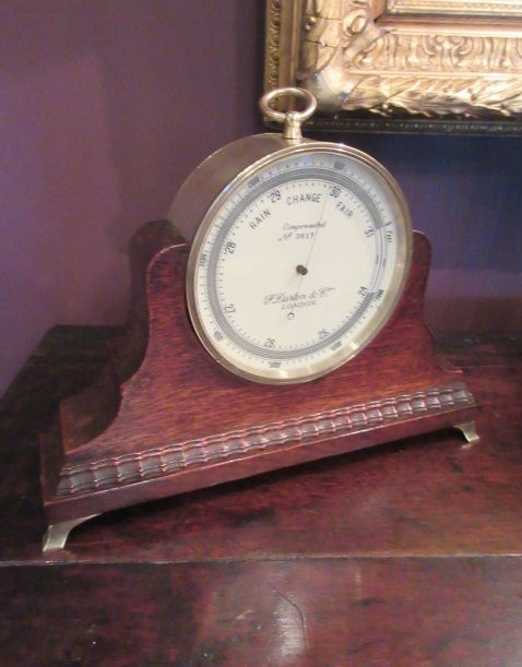 19th Century London Campaign Marine Barometer in Stand